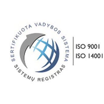 Vudesta ISO kokybės sertifikatas